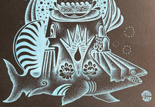 Deep Sea Circus hand embellished print