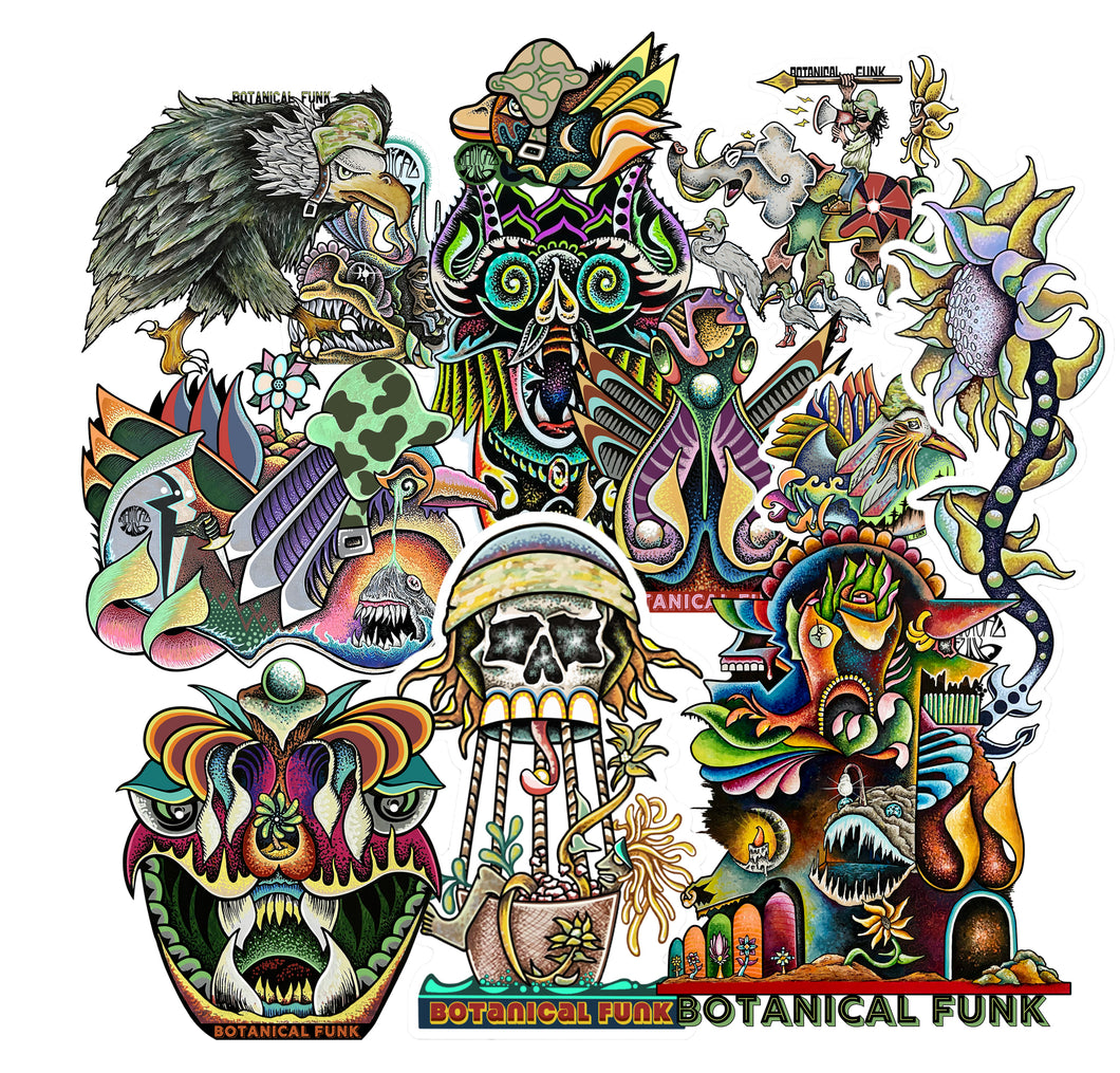 Botanical Funk sticker pack