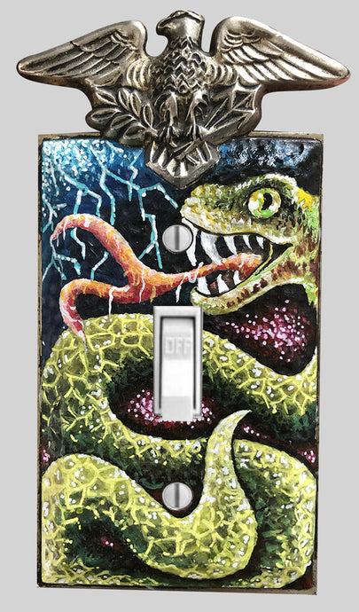 Reptile light switch cover